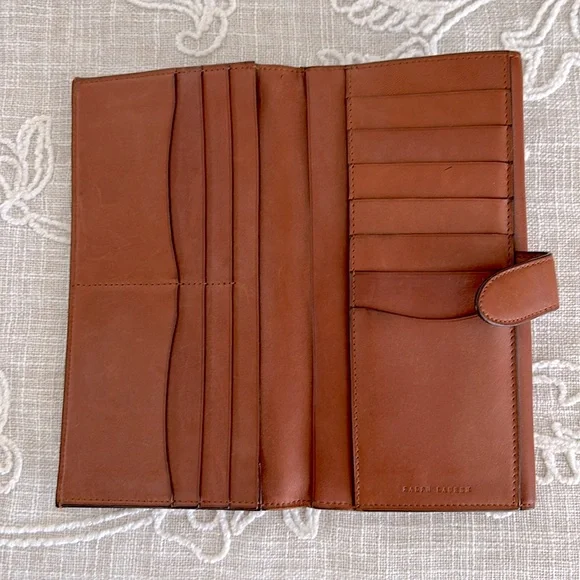 Ralph Lauren Authentic Ricky Collection Brown Leather Long Wallet With COA - Picture 9 of 16